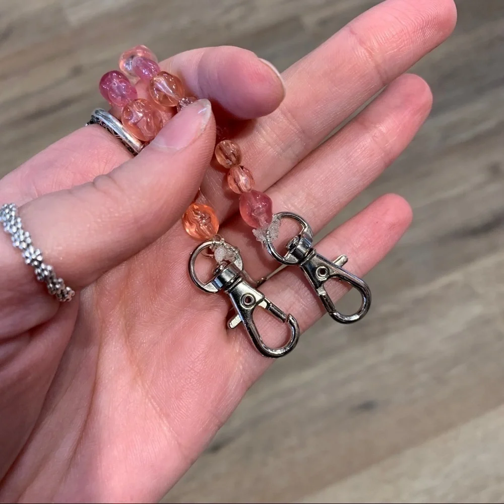 Pink Beaded Mask Chain